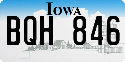IA license plate BQH846