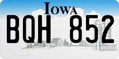 IA license plate BQH852