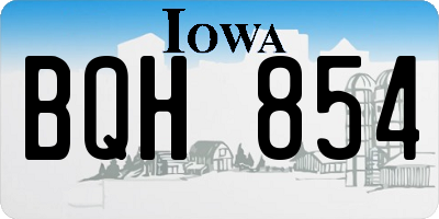 IA license plate BQH854