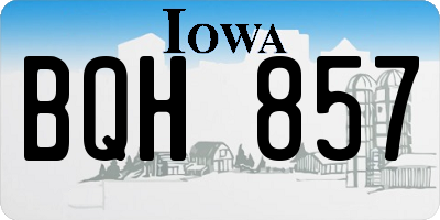 IA license plate BQH857