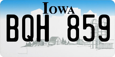 IA license plate BQH859