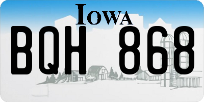 IA license plate BQH868