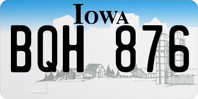 IA license plate BQH876
