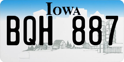 IA license plate BQH887
