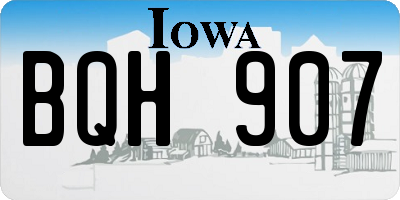 IA license plate BQH907