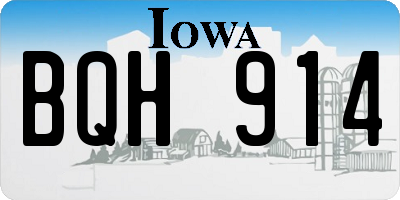 IA license plate BQH914