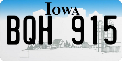 IA license plate BQH915