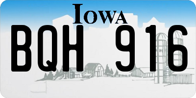 IA license plate BQH916
