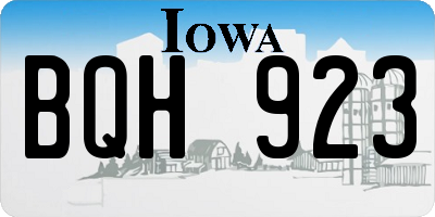 IA license plate BQH923