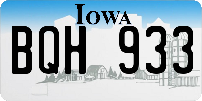 IA license plate BQH933