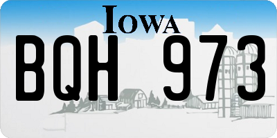 IA license plate BQH973