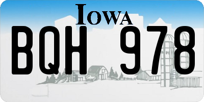IA license plate BQH978