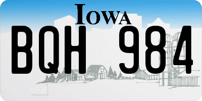 IA license plate BQH984