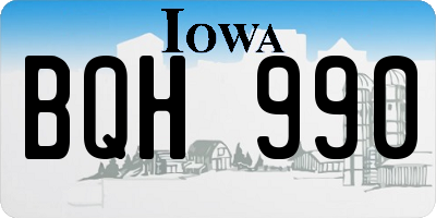 IA license plate BQH990