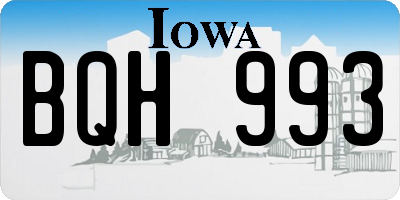IA license plate BQH993