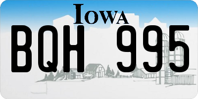 IA license plate BQH995