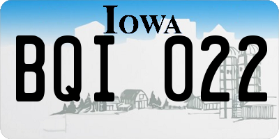IA license plate BQI022
