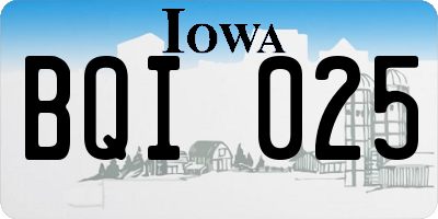 IA license plate BQI025