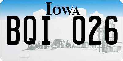 IA license plate BQI026
