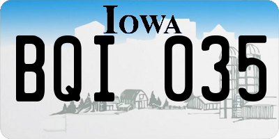 IA license plate BQI035