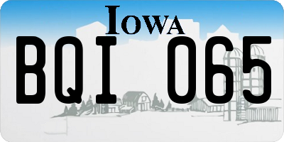 IA license plate BQI065