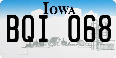 IA license plate BQI068