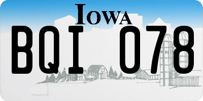 IA license plate BQI078