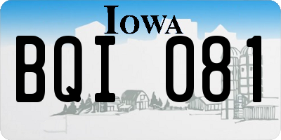 IA license plate BQI081