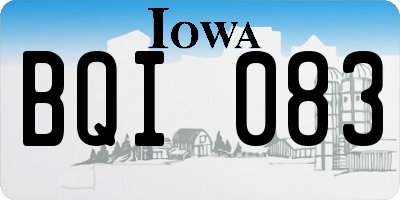 IA license plate BQI083