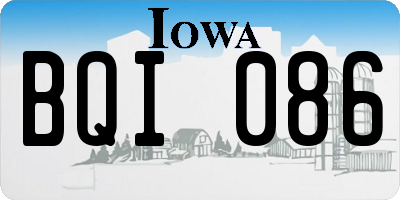 IA license plate BQI086