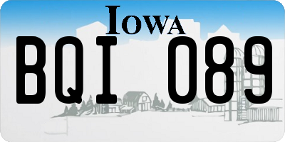 IA license plate BQI089