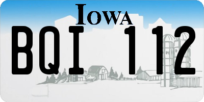 IA license plate BQI112