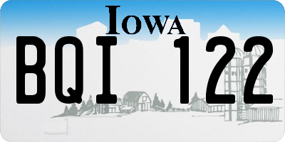 IA license plate BQI122