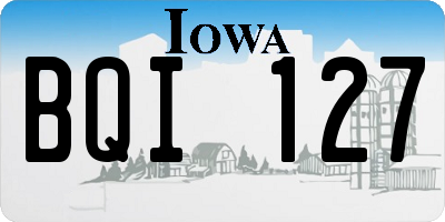 IA license plate BQI127