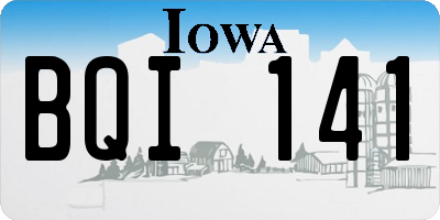 IA license plate BQI141