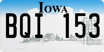 IA license plate BQI153