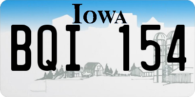 IA license plate BQI154