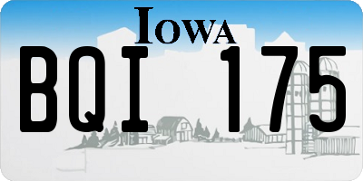 IA license plate BQI175