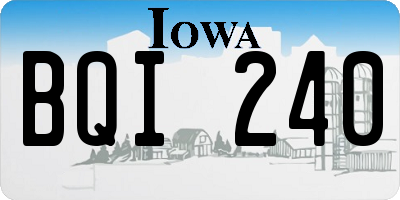 IA license plate BQI240
