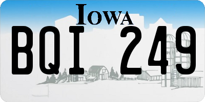 IA license plate BQI249