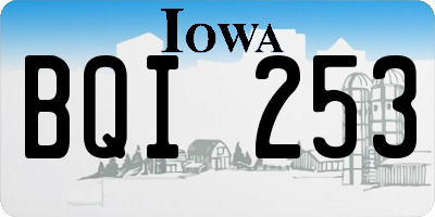 IA license plate BQI253