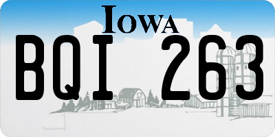 IA license plate BQI263