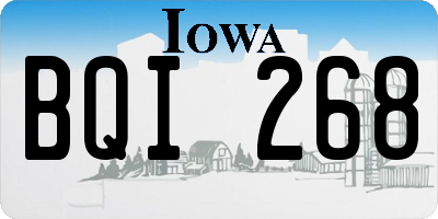 IA license plate BQI268