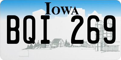 IA license plate BQI269