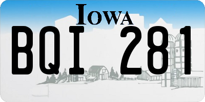 IA license plate BQI281
