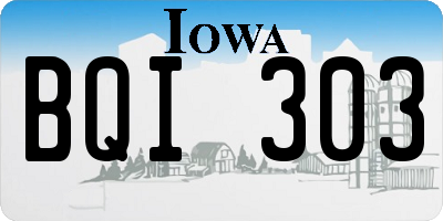 IA license plate BQI303
