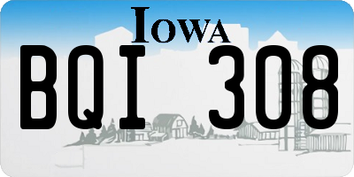 IA license plate BQI308