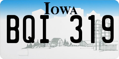 IA license plate BQI319