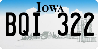 IA license plate BQI322
