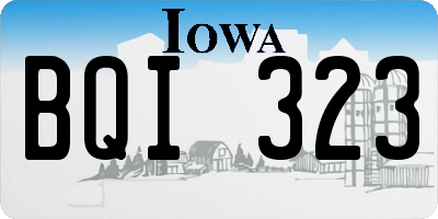 IA license plate BQI323